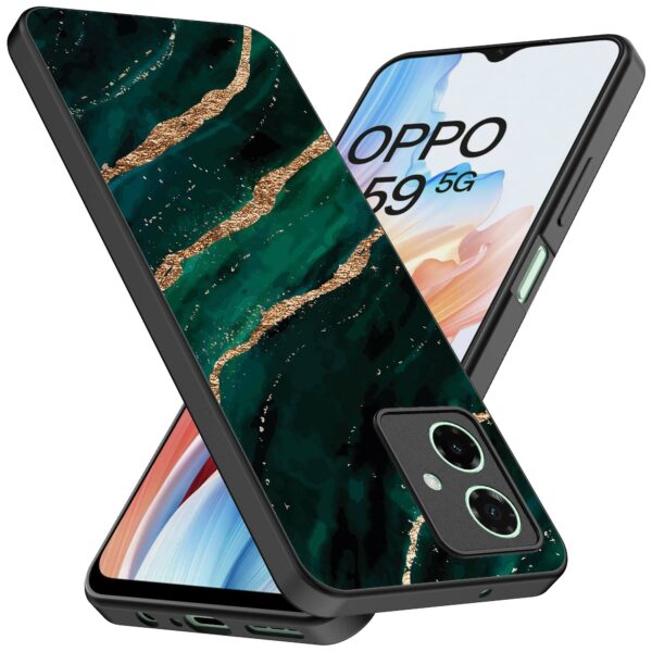 groen goud marmer opdruk_Oppo A59 telefoonhoesje (2)