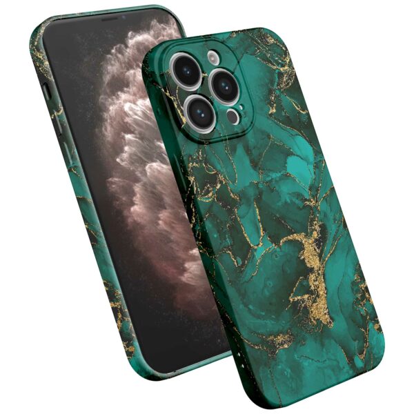 groen goud marmer opdruk_iPhone 11 Pro Max telefoonhoesje met volledige rondom bedrukking (2)