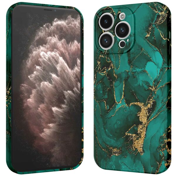 groen goud marmer opdruk_iPhone 11 Pro Max telefoonhoesje met volledige rondom bedrukking (3)