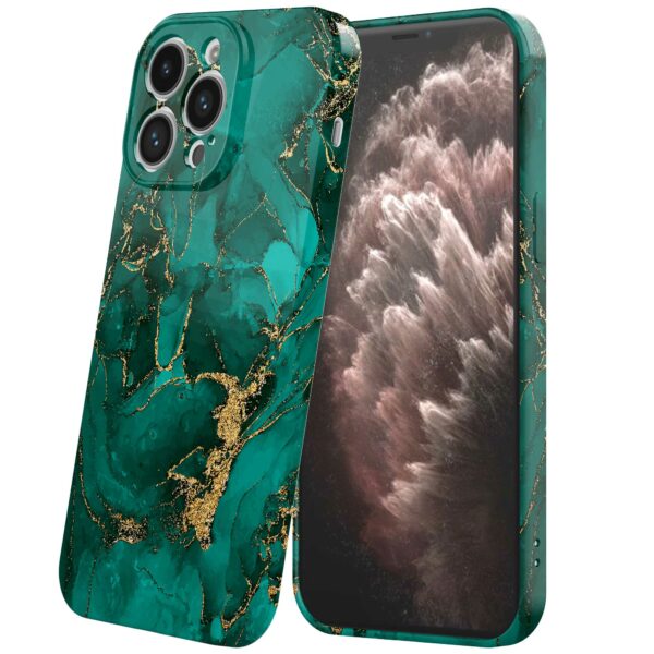 groen goud marmer opdruk_iPhone 11 Pro Max telefoonhoesje met volledige rondom bedrukking (6)