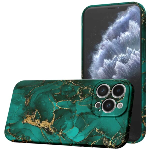 groen goud marmer opdruk_iPhone 11 Pro telefoonhoesje met volledige rondom bedrukking (1)