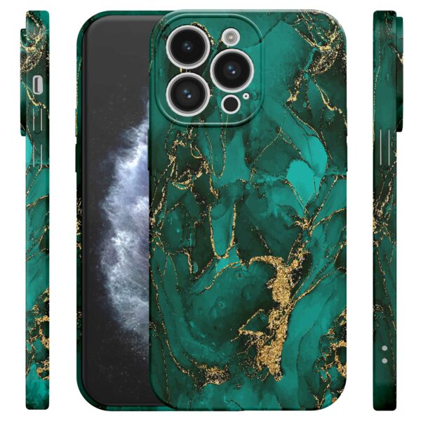 groen goud marmer opdruk_iPhone 11 Pro telefoonhoesje met volledige rondom bedrukking (4)