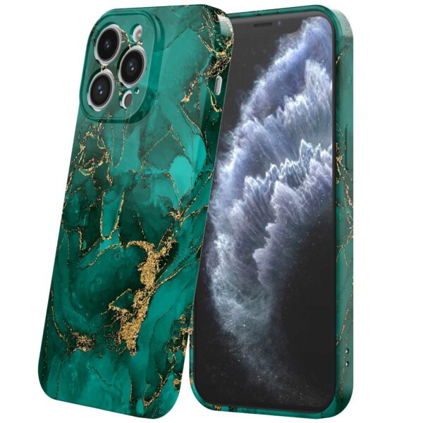groen goud marmer opdruk_iPhone 11 Pro telefoonhoesje met volledige rondom bedrukking (6)