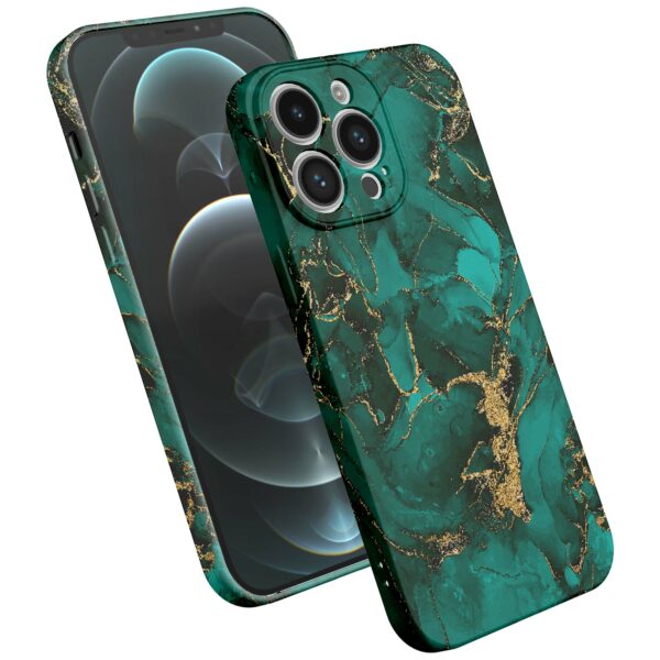 groen goud marmer opdruk_iPhone 12 Pro Max telefoonhoesje met volledige rondom bedrukking (2)