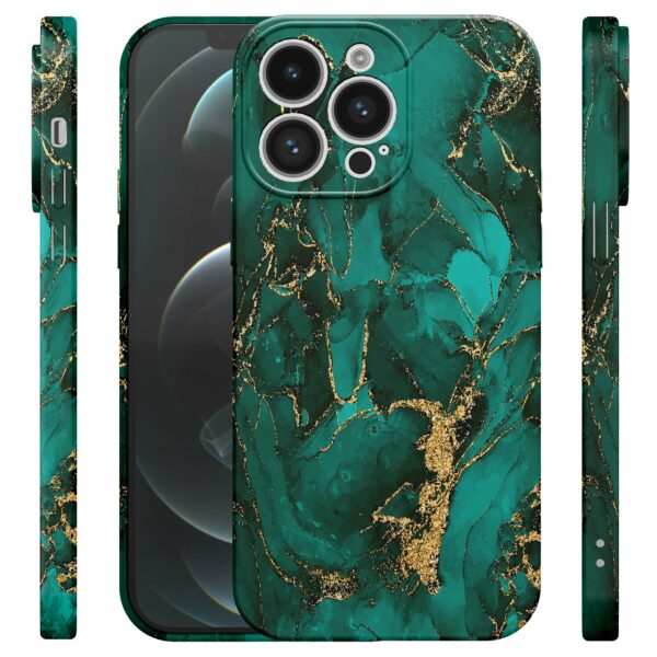 groen goud marmer opdruk_iPhone 12 Pro Max telefoonhoesje met volledige rondom bedrukking (4)