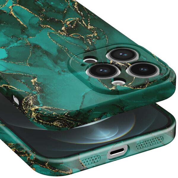 groen goud marmer opdruk_iPhone 12 Pro Max telefoonhoesje met volledige rondom bedrukking (5)