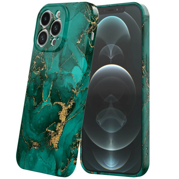 groen goud marmer opdruk_iPhone 12 Pro Max telefoonhoesje met volledige rondom bedrukking (6)