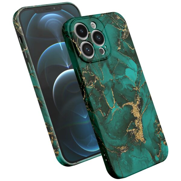 groen goud marmer opdruk_iPhone 12 Pro telefoonhoesje met volledige rondom bedrukking (2)