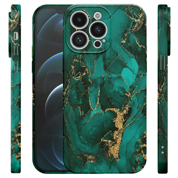 groen goud marmer opdruk_iPhone 12 Pro telefoonhoesje met volledige rondom bedrukking (4)