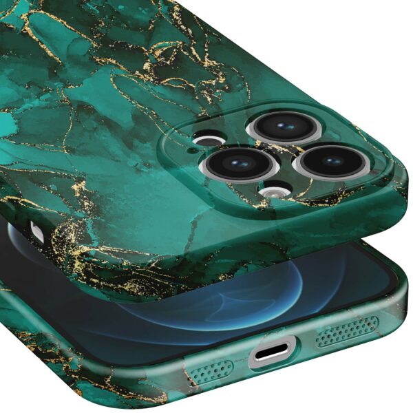 groen goud marmer opdruk_iPhone 12 Pro telefoonhoesje met volledige rondom bedrukking (5)