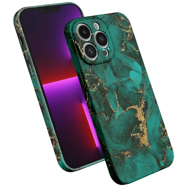 groen goud marmer opdruk_iPhone 13 Pro telefoonhoesje met volledige rondom bedrukking (2)