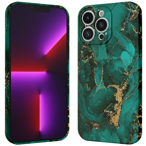 groen goud marmer opdruk_iPhone 13 Pro telefoonhoesje met volledige rondom bedrukking (3)
