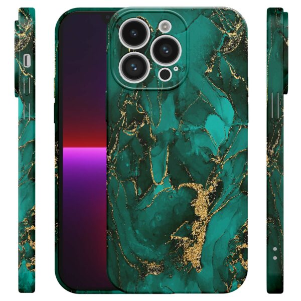 groen goud marmer opdruk_iPhone 13 Pro telefoonhoesje met volledige rondom bedrukking (4)