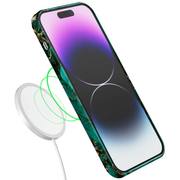 groen goud marmer opdruk_iPhone 14 Pro Max telefoonhoesje met volledige rondom bedrukking (7)