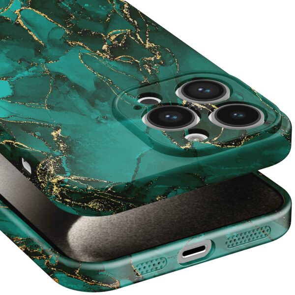 groen goud marmer opdruk_iPhone 15 Pro Max telefoonhoesje met volledige rondom bedrukking (5)