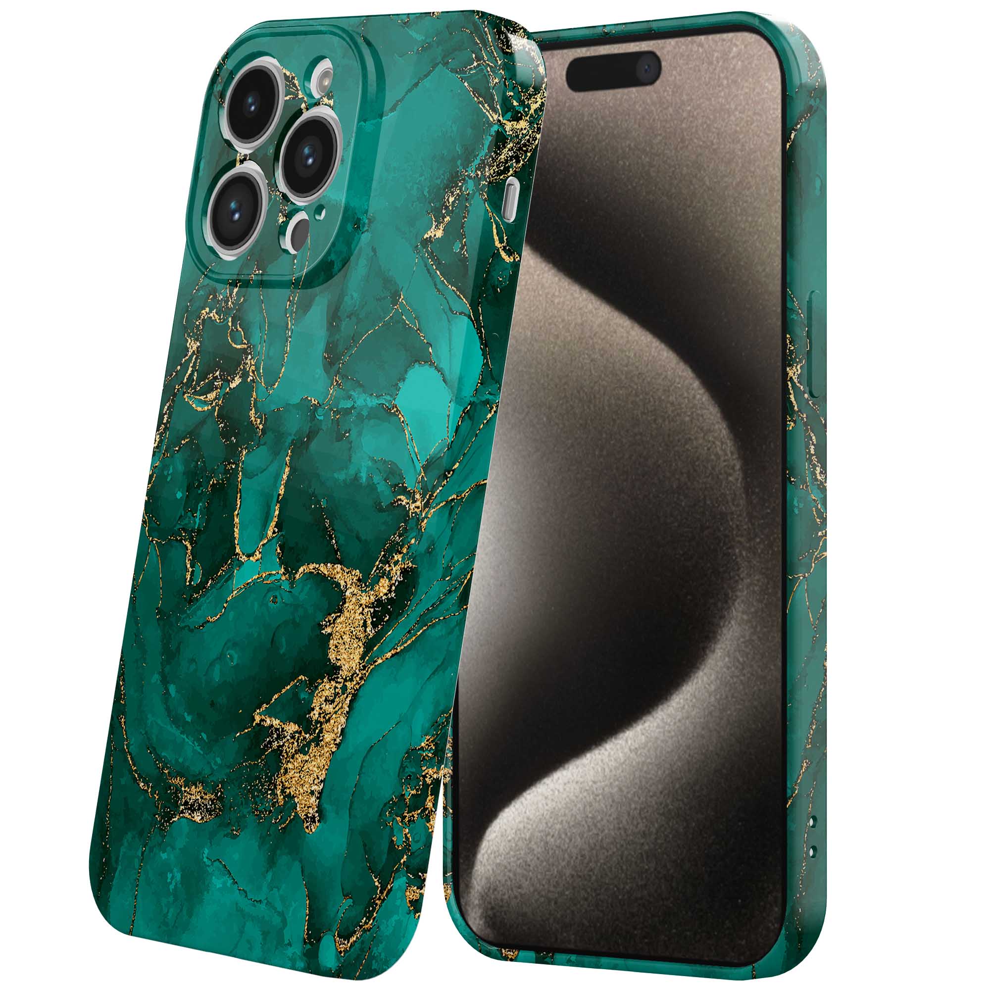groen goud marmer opdruk_iPhone 15 Pro Max telefoonhoesje met volledige rondom bedrukking (6)