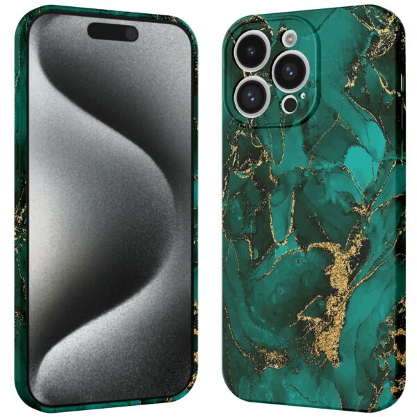 groen goud marmer opdruk_iPhone 15 Pro telefoonhoesje met volledige rondom bedrukking (3)
