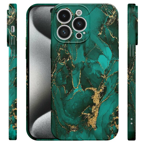 groen goud marmer opdruk_iPhone 15 Pro telefoonhoesje met volledige rondom bedrukking (4)