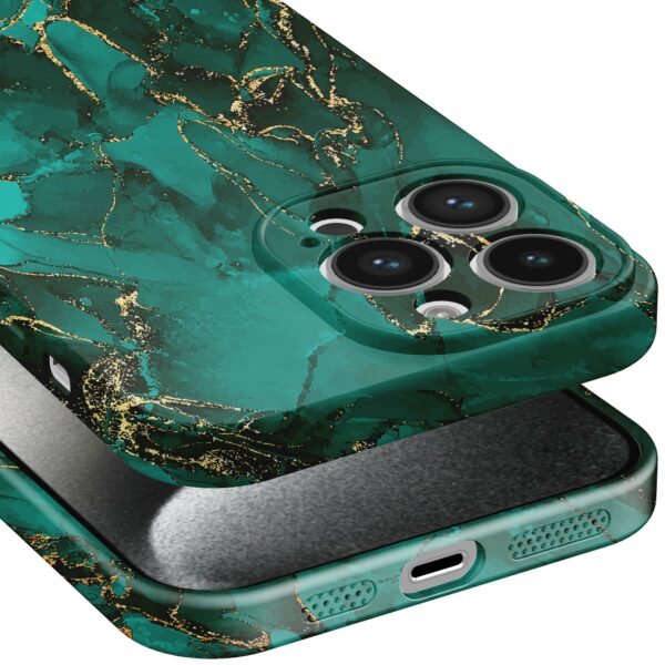 groen goud marmer opdruk_iPhone 15 Pro telefoonhoesje met volledige rondom bedrukking (5)