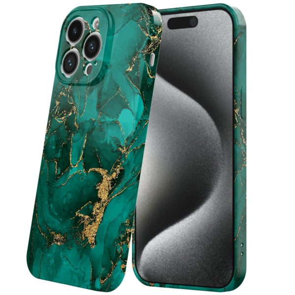 groen goud marmer opdruk_iPhone 15 Pro telefoonhoesje met volledige rondom bedrukking (6)