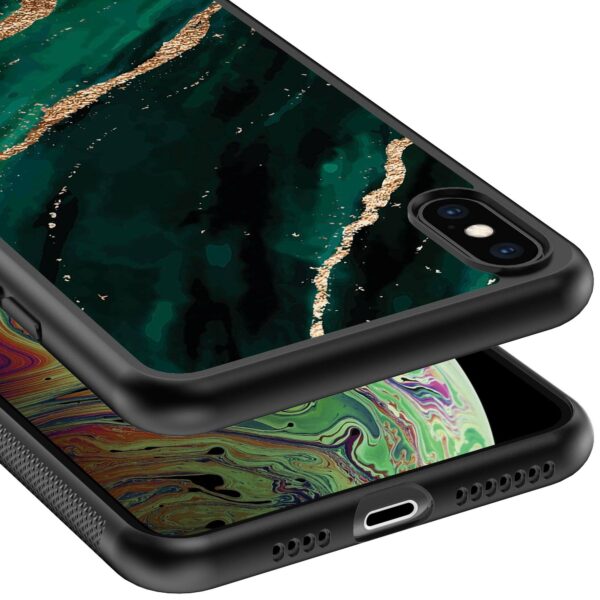 groen goud marmer opdruk_iPhone X-Xs telefoonhoesje (3)