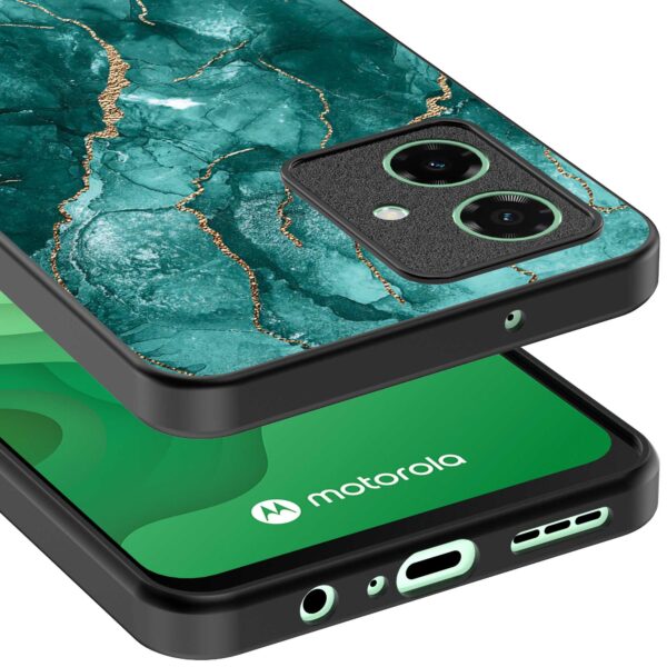 groen marmer opdruk_Motorola Moto G54 telefoonhoesje (3)