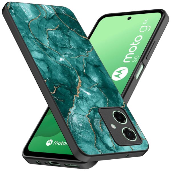 groen marmer opdruk_Motorola Moto G54 telefoonhoesje