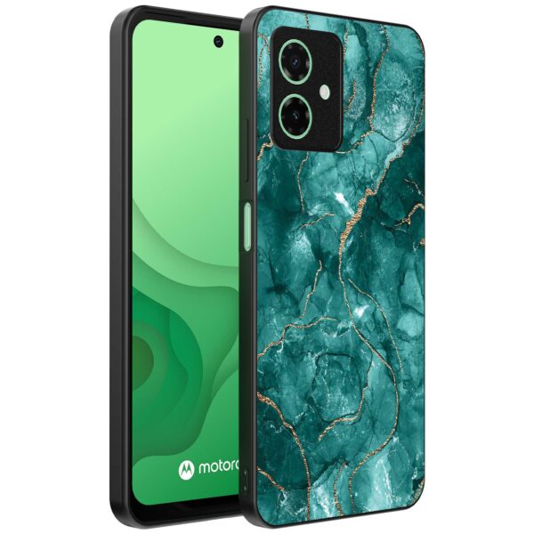 groen marmer opdruk_Motorola Moto G54 telefoonhoesje met