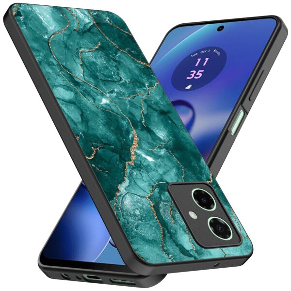 groen marmer opdruk_Motorola Moto G64 telefoonhoesje (2)