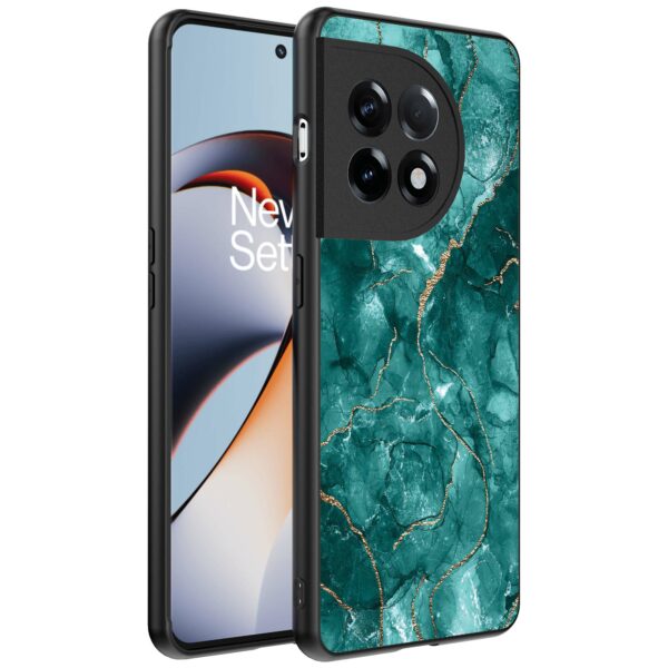 groen marmer opdruk_OnePlus 11R Telefoonhoesje (1)