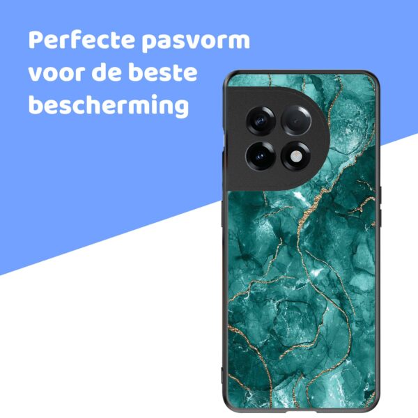 groen marmer opdruk_OnePlus 11R Telefoonhoesje (4)