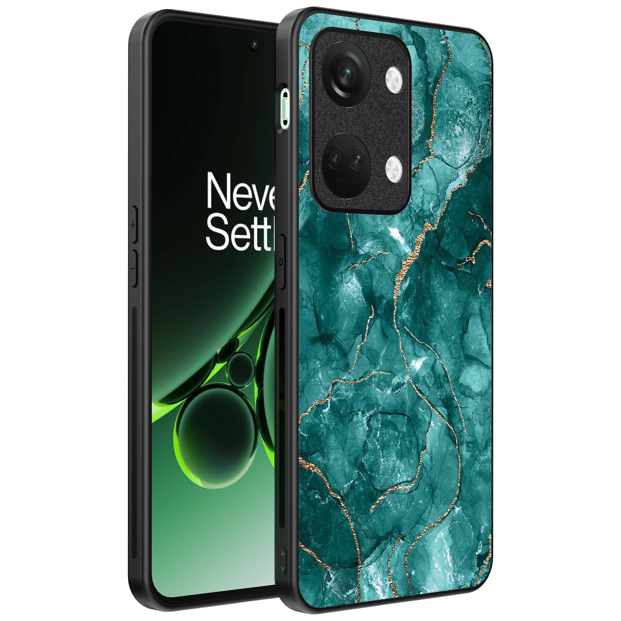 groen marmer opdruk_OnePlus Nord 3 Telefoonhoesje (1)
