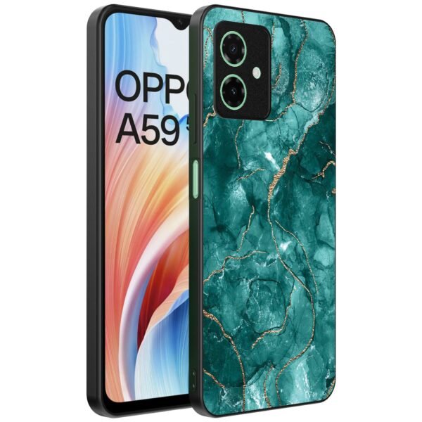 groen marmer opdruk_Oppo A59 telefoonhoesje (1)