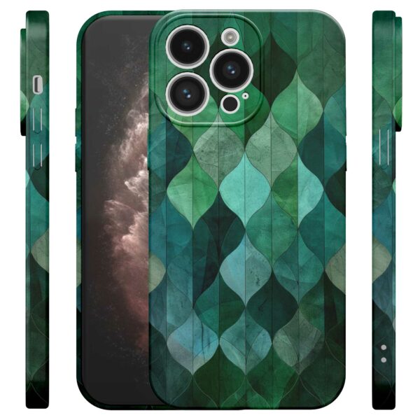 groene bladeren opdruk_iPhone 11 Pro Max telefoonhoesje met volledige rondom bedrukking (4)