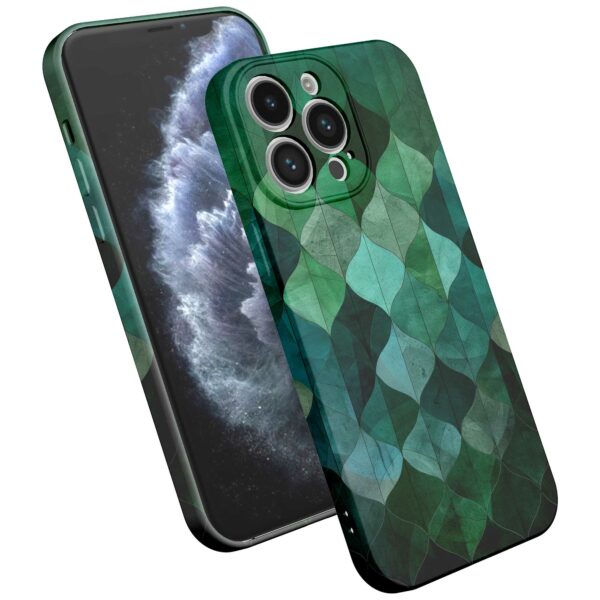 groene bladeren opdruk_iPhone 11 Pro telefoonhoesje met volledige rondom bedrukking (2)