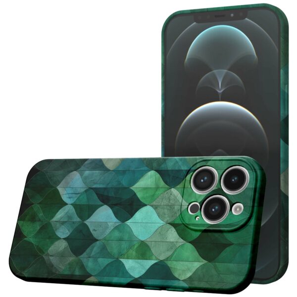 groene bladeren opdruk_iPhone 12 Pro Max telefoonhoesje met volledige rondom bedrukking (1)
