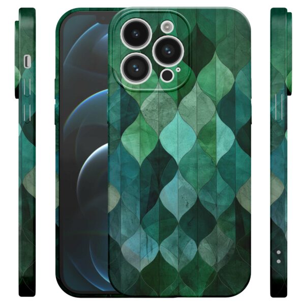 groene bladeren opdruk_iPhone 12 Pro telefoonhoesje met volledige rondom bedrukking (4)