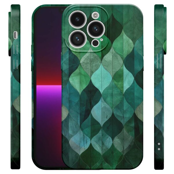 groene bladeren opdruk_iPhone 13 Pro telefoonhoesje met volledige rondom bedrukking (4)