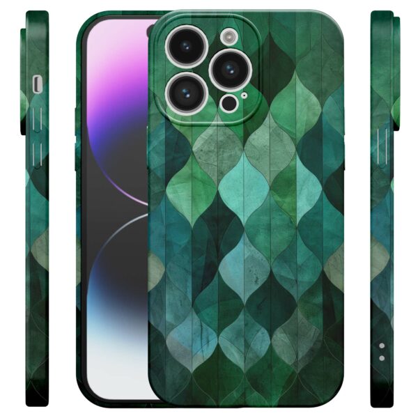 groene bladeren opdruk_iPhone 14 Pro Max telefoonhoesje met volledige rondom bedrukking (4)