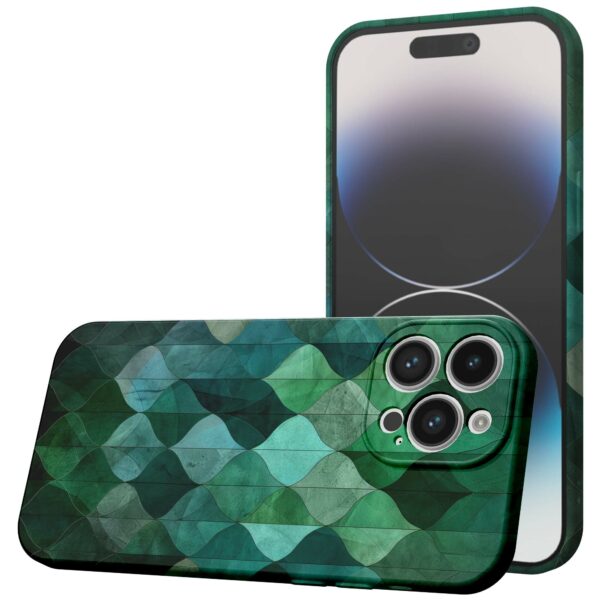 groene bladeren opdruk_iPhone 14 Pro telefoonhoesje met volledige rondom bedrukking (1)