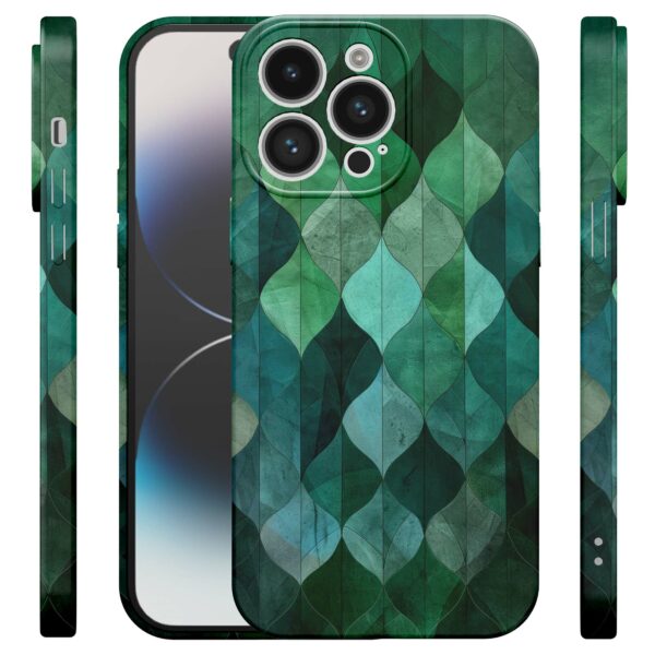 groene bladeren opdruk_iPhone 14 Pro telefoonhoesje met volledige rondom bedrukking (4)