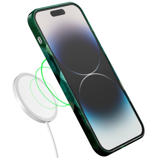 groene bladeren opdruk_iPhone 14 Pro telefoonhoesje met volledige rondom bedrukking (7)