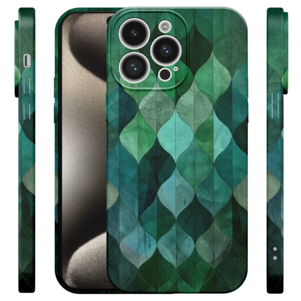 groene bladeren opdruk_iPhone 15 Pro Max telefoonhoesje met volledige rondom bedrukking (4)