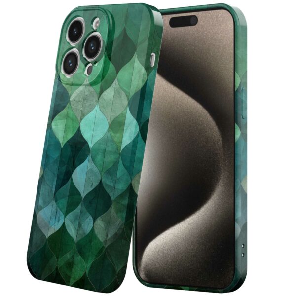 groene bladeren opdruk_iPhone 15 Pro Max telefoonhoesje met volledige rondom bedrukking (6)