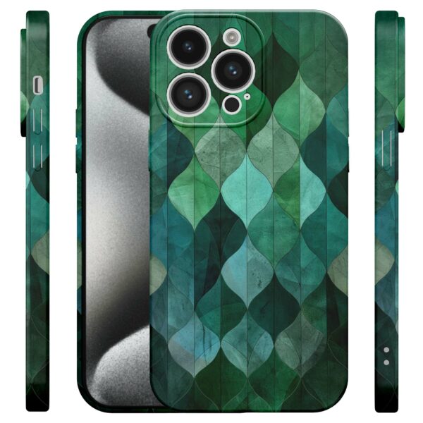 groene bladeren opdruk_iPhone 15 Pro telefoonhoesje met volledige rondom bedrukking (4)