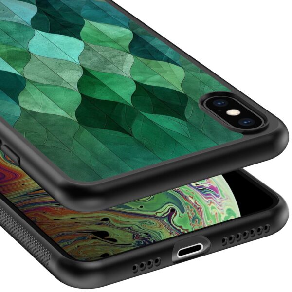 groene bladeren opdruk_iPhone X-Xs telefoonhoesje (3)