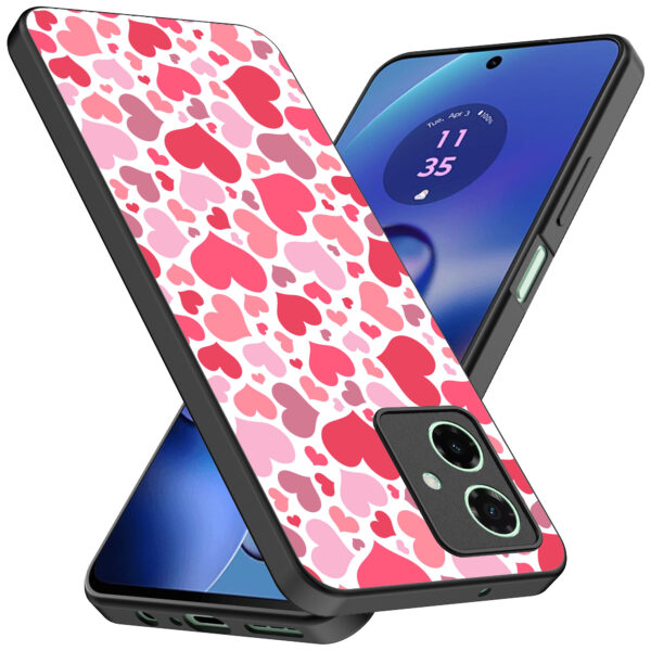 hartjes opdruk Motorola Moto G55 telefoonhoesje (2)