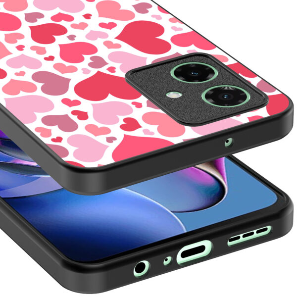 hartjes opdruk Motorola Moto G55 telefoonhoesje (3)