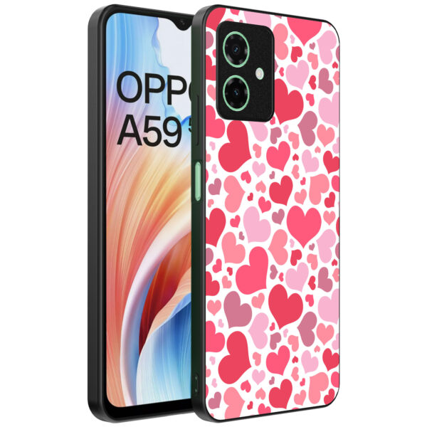 hartjes opdruk Oppo A59 telefoonhoesje (1)
