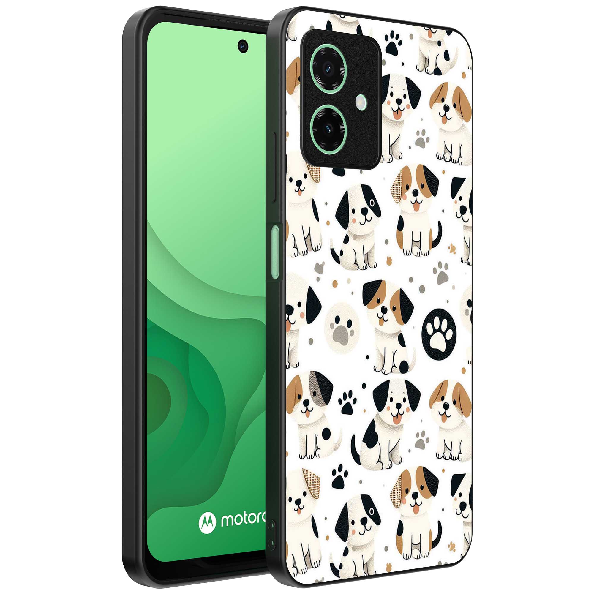 honden opdruk_Motorola Moto G54 telefoonhoesje met